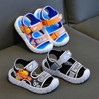 Unisex Baby Sandals Spring New Open Toe Fashion Breathable Cartoon Animation Beach Shoes Soft Sole Non-slip Toddler Shoes by DERILUJA LLC