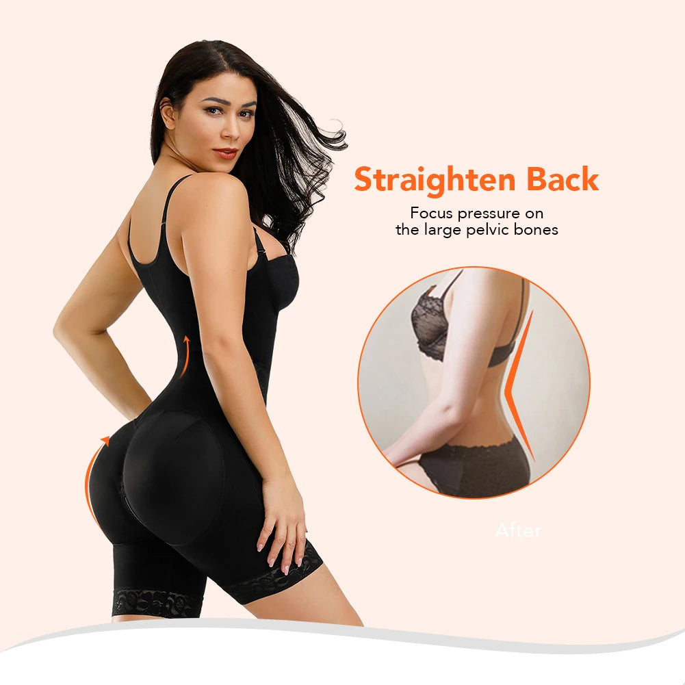 Straps Full Body Shaper Tummy Slimming Postpartum Stage 3 Girdle Push Up Butt Lifter Shapewear by DERILUJA LLC