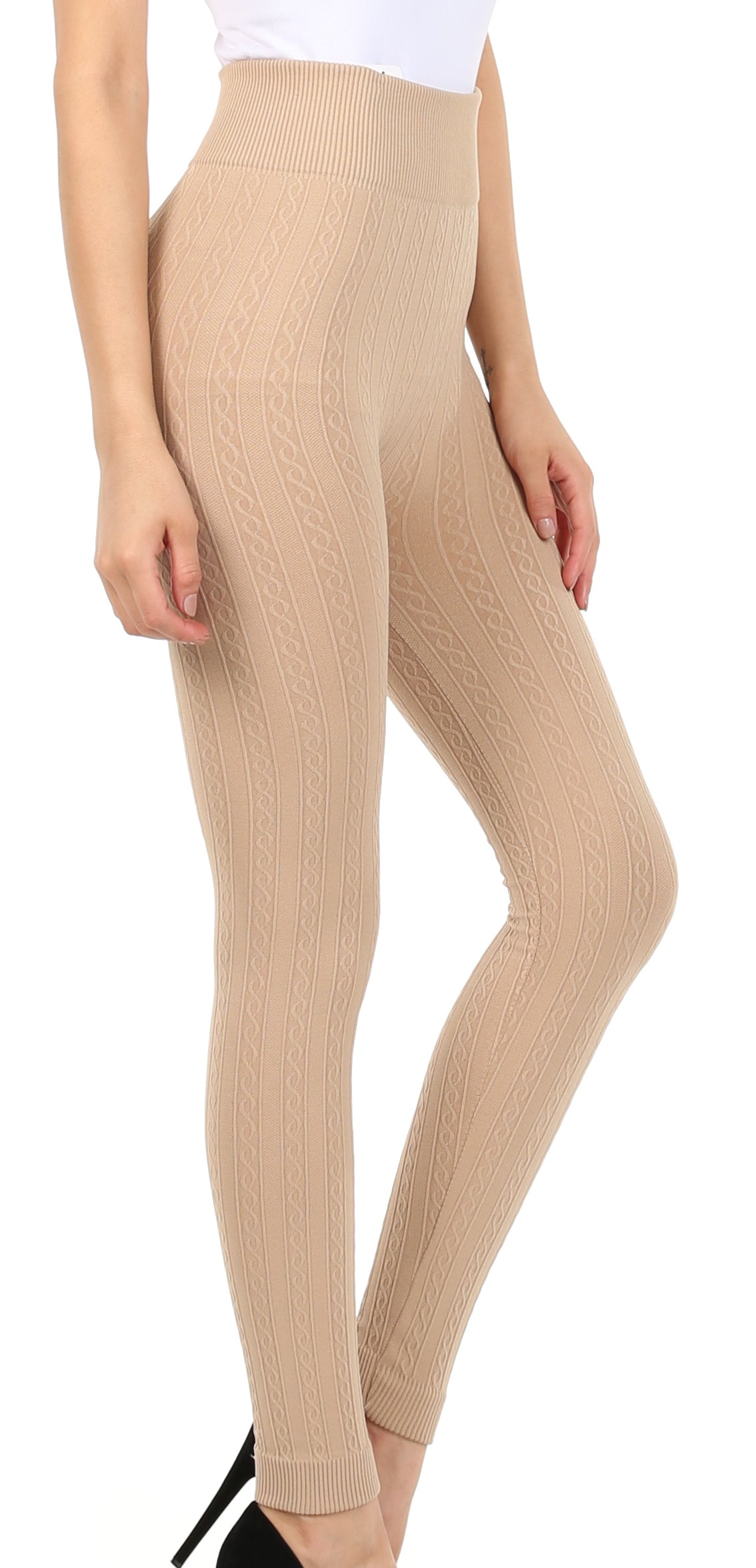Sakkas Warm Soft Fleece Lined High Waist Leggings by Sakkas Store