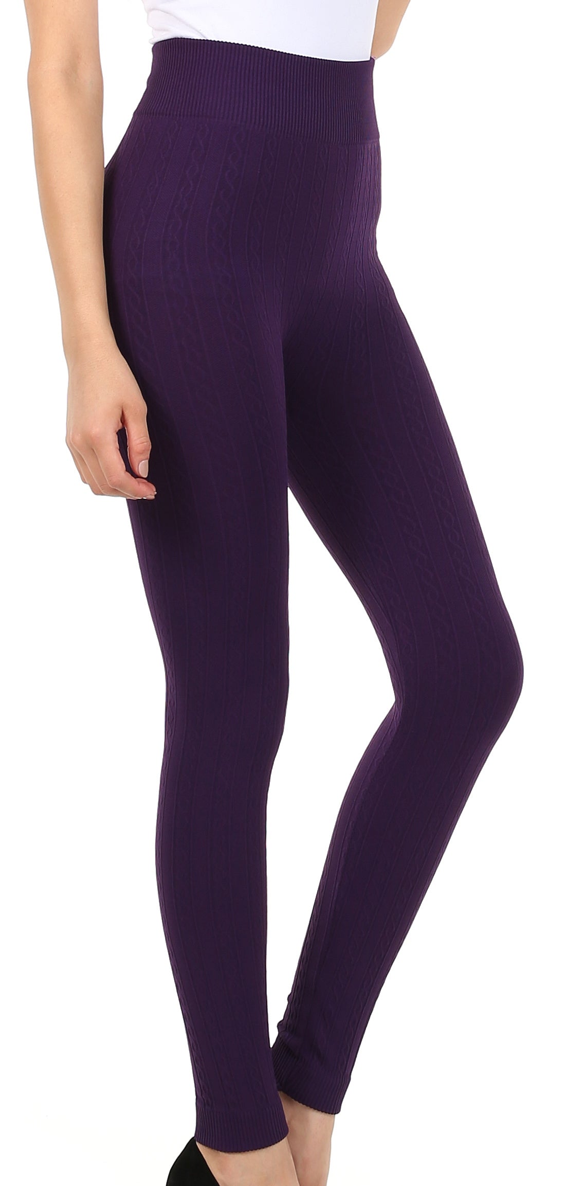 Sakkas Warm Soft Fleece Lined High Waist Leggings by Sakkas Store