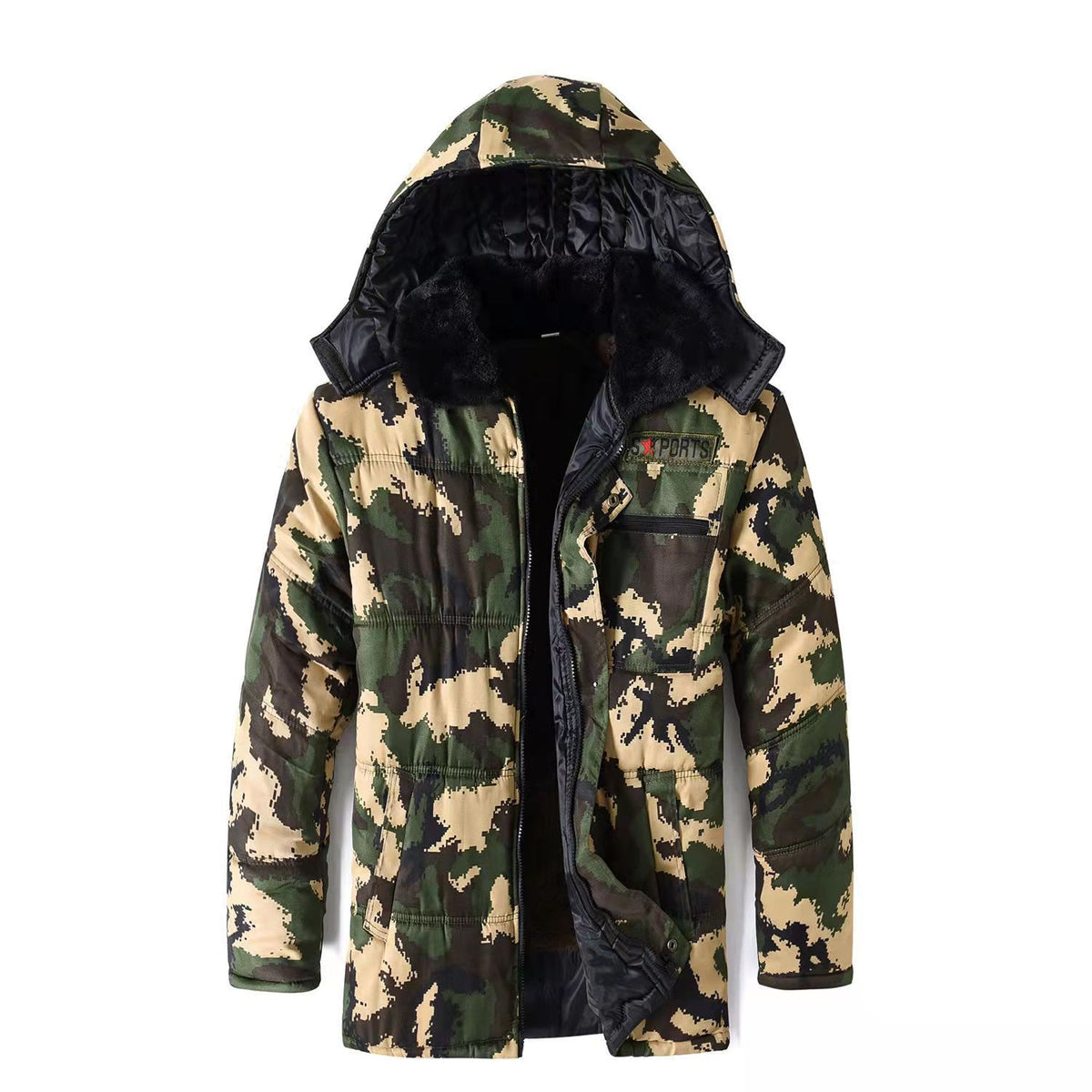 Men’s Fleece-Lined Camouflage Winter Work Jacket – Multiple Styles
