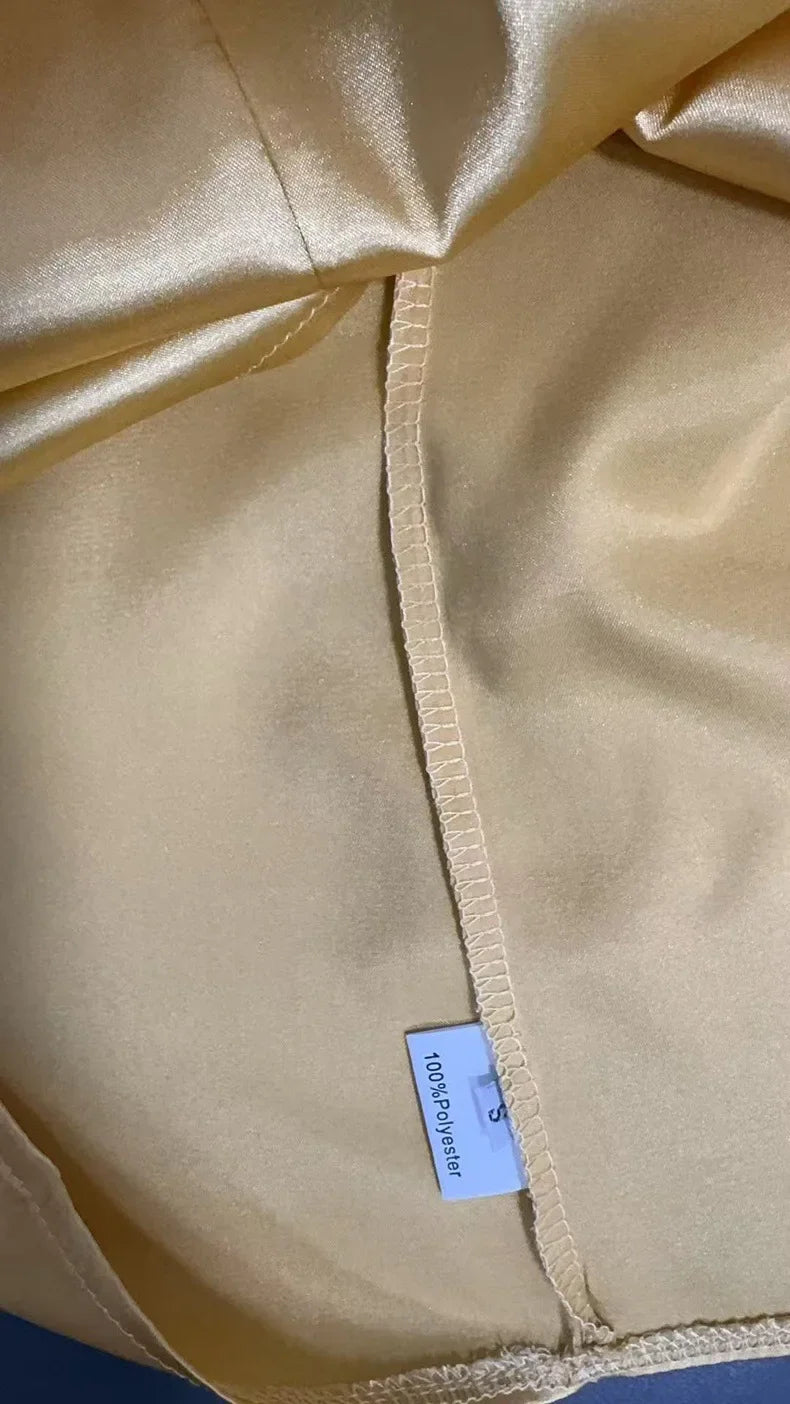 Amazon 2026 European and American Cross-Border Foreign Trade Summer New Satin Vest for Women, Solid Color Off-Shoulder Halter Neck Sleeveless Top by DERILUJA LLC