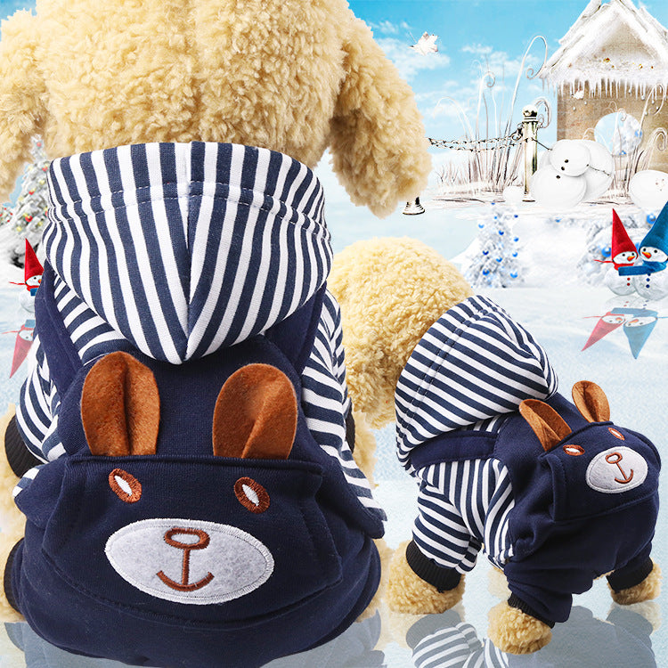 Cross-Border Pet Dog Clothes, Cat Autumn and Winter Four-Legged Cotton Coat, Cartoon Transformation Clothing, Cat Clothing, Dog Clothing Supplies by DERILUJA LLC