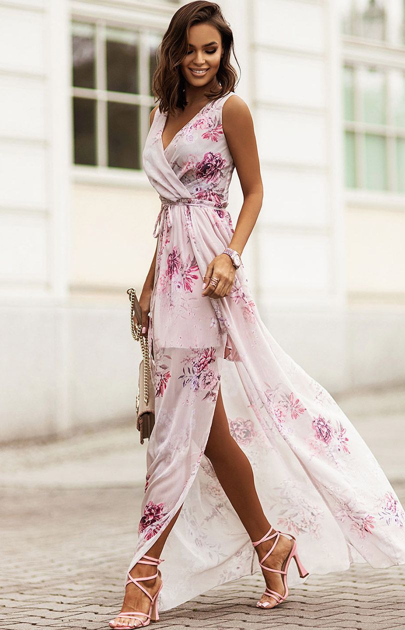 Dress Summer 2023 New Independent Station Wish Amazon Chiffon Print Strap Skirt Foreign Trade Women's Skirt by DERILUJA LLC