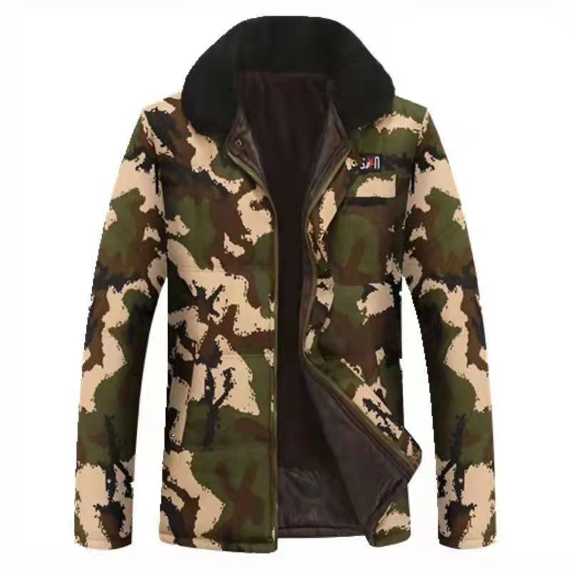 Men’s Fleece-Lined Camouflage Winter Work Jacket – Multiple Styles