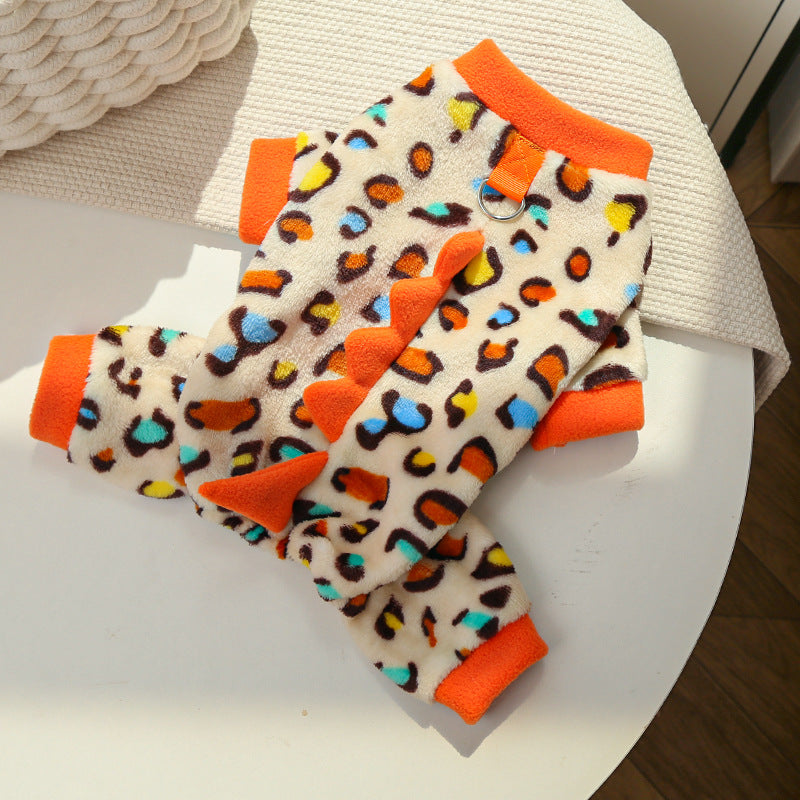 Cross-Border Pet Dog Clothes, Cat Autumn and Winter Four-Legged Cotton Coat, Cartoon Transformation Clothing, Cat Clothing, Dog Clothing Supplies by DERILUJA LLC