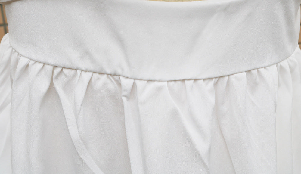 Europe and the United States cross-border foreign trade new women's Amazon suspenders V-neck large pendulum dress slim-fit backless mid-length dress by DERILUJA LLC