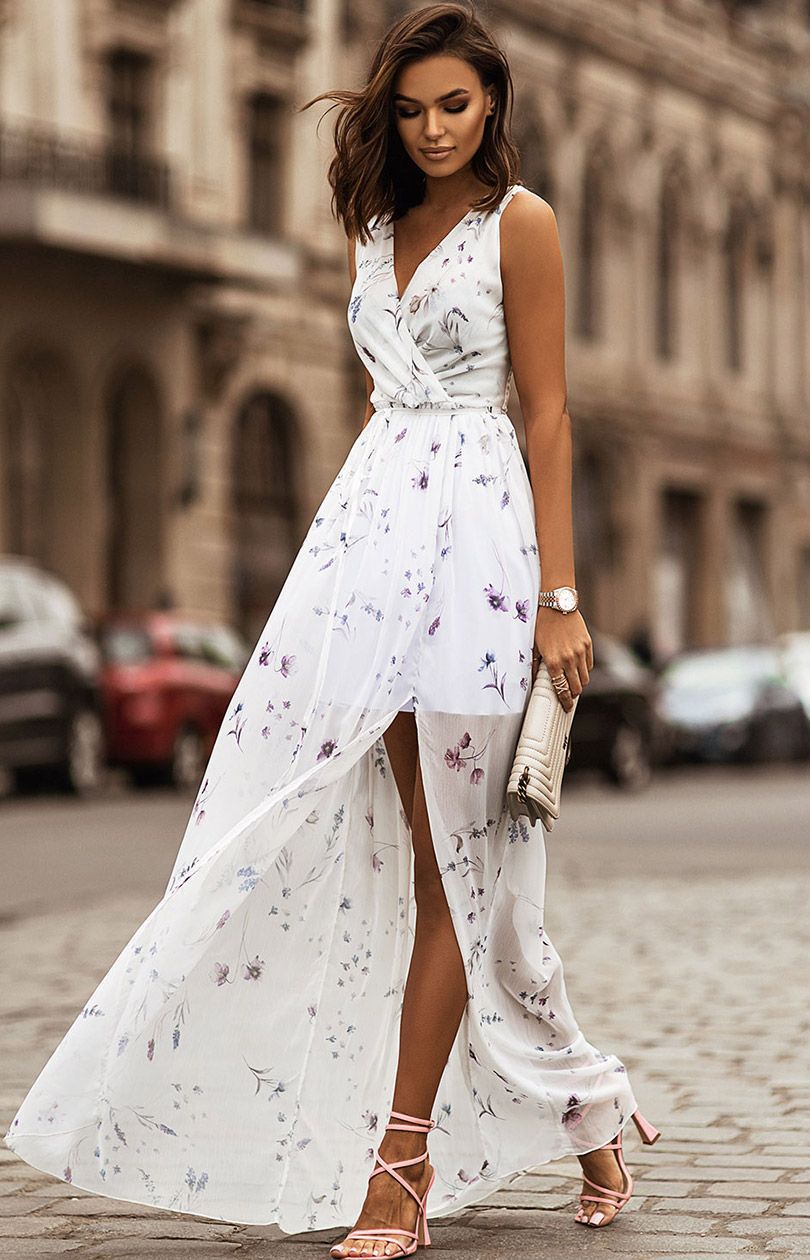 Dress Summer 2023 New Independent Station Wish Amazon Chiffon Print Strap Skirt Foreign Trade Women's Skirt by DERILUJA LLC
