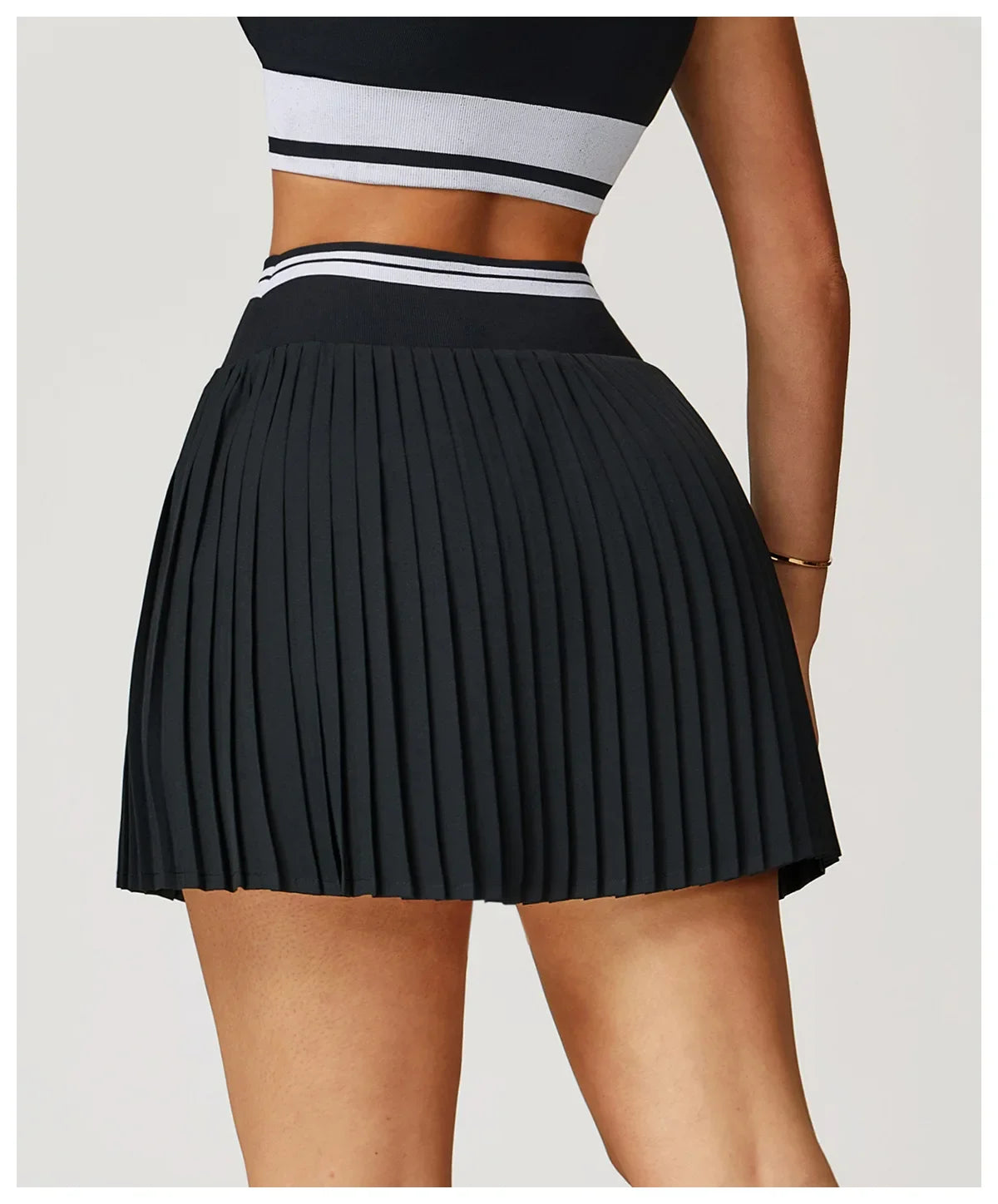 Summer Anti-Glare Tennis Skirts A-line Pleated Yoga Shorts Skirts Women High Waist Sports Fitness Skirt Gym Workout Sportswear by DERILUJA LLC