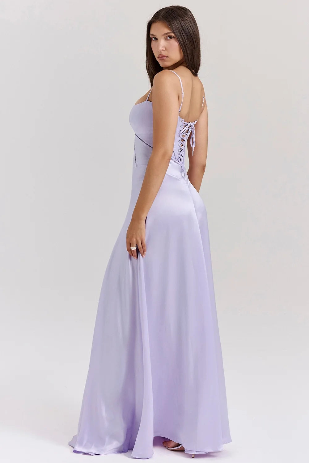 Women's new sexy slip dress slim backless dress long evening dress for women by DERILUJA LLC