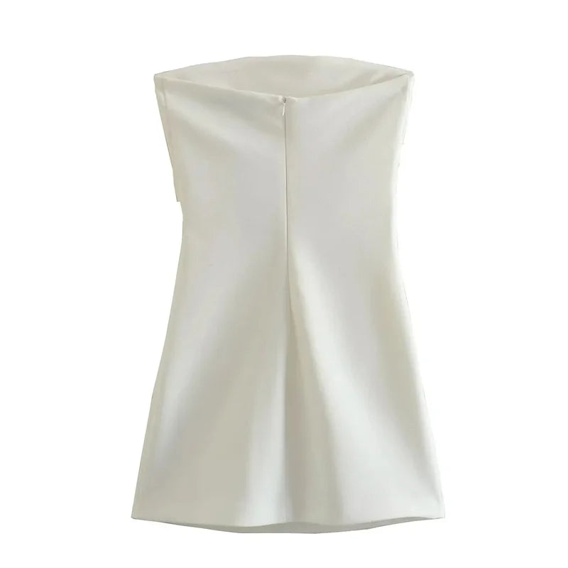Mini Dress Woman Blue Black White Bodycon Dress Women Backless Sleeveless Summer Sexy Party Short Dresses by DERILUJA LLC