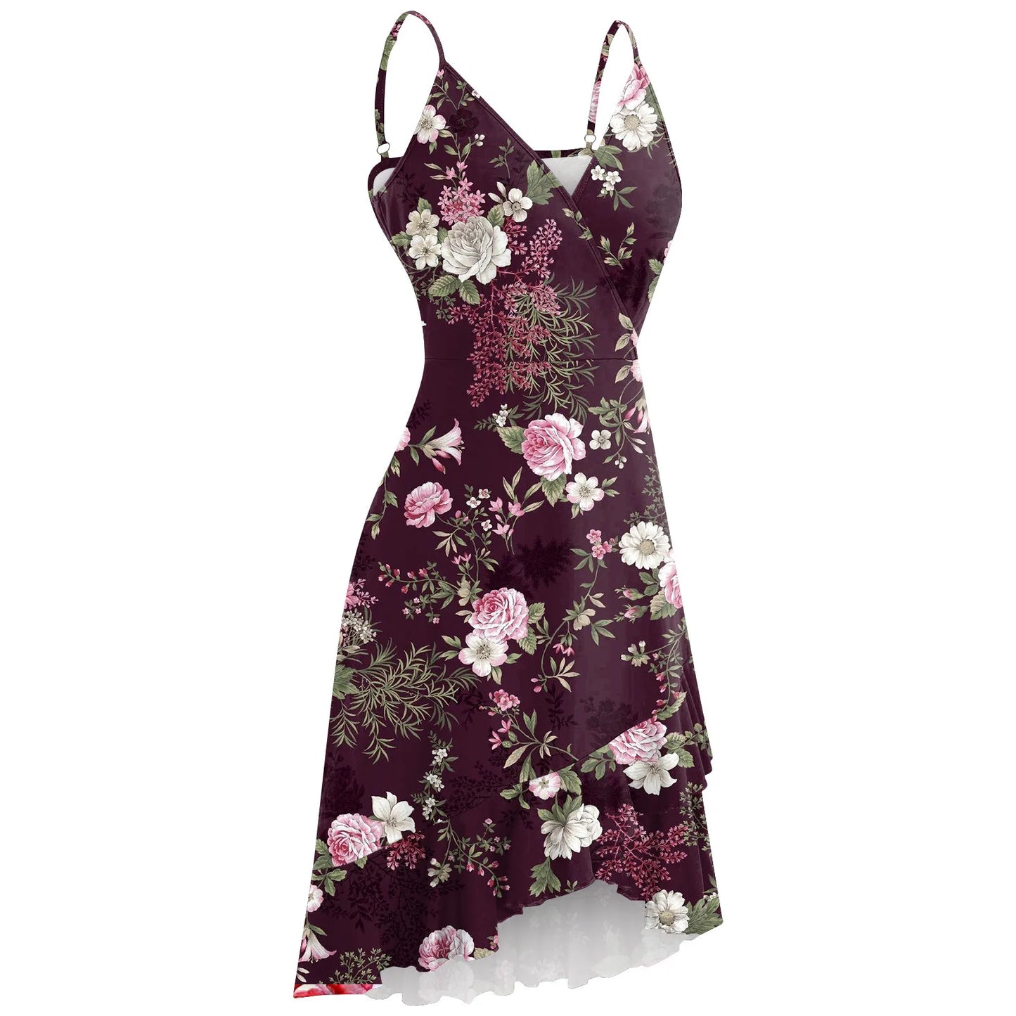 New 2026 Summer Rose print dress Women Mini Print Dress Casual Fashion Sleeveless Party Evening Mini Women's Dress Vestidos by DERILUJA LLC