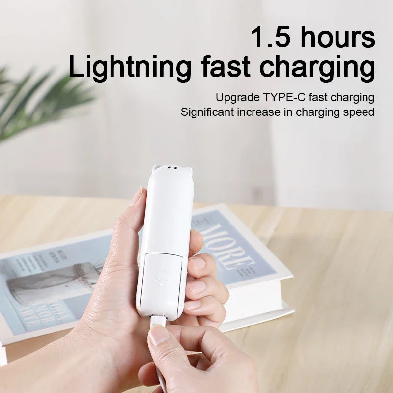 Foldable Rechargeable Mini Fan by DERILUJA LLC