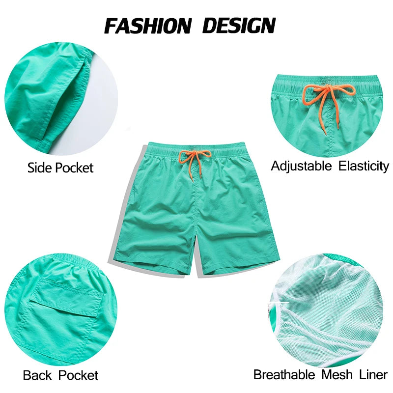 Summer Swim Pants Male Athletic Running Gym Quick Dry Swimsuit Size 4XL by DERILUJA LLC