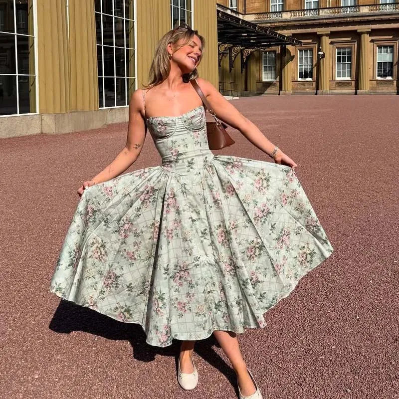 Dress Women Low Waist A-line Midi Holiday Summer Dresses Party Robe 2026 Vestido by DERILUJA LLC