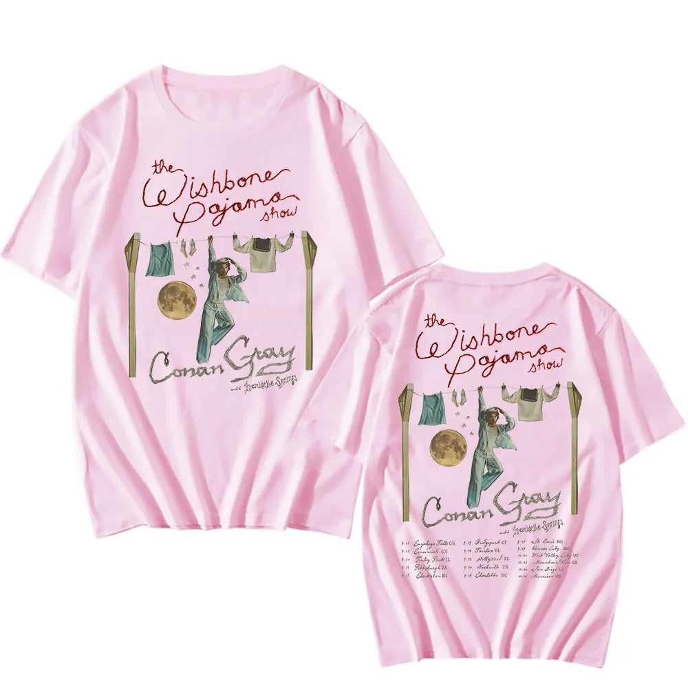 Conan Gray The Wishbone Pajama Show Tour T-shirt 2026 NEW Album Printing Tshirts Cotton Summer Men Women T Shirt Streetwear Male by DERILUJA LLC