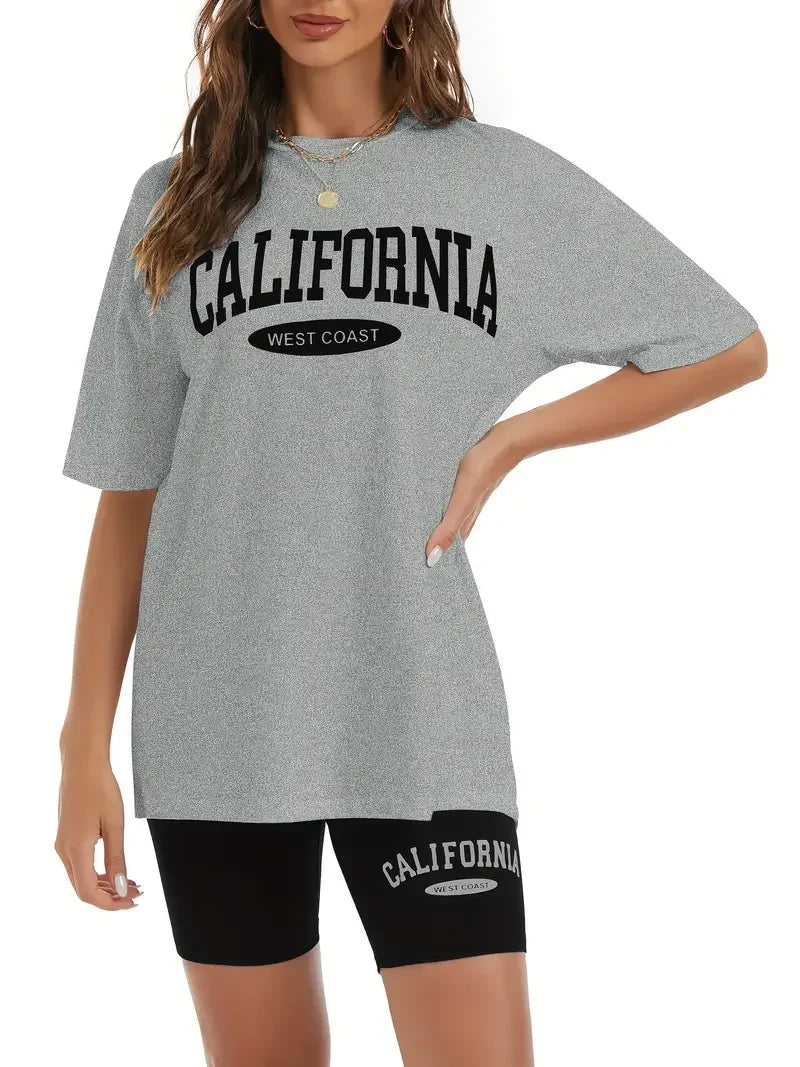 Califonia West Coast Printed T Shirt Women Cotton Loose Womens Tee Shirt Breathable Trend Tops Be Durable Female 2026 by DERILUJA LLC