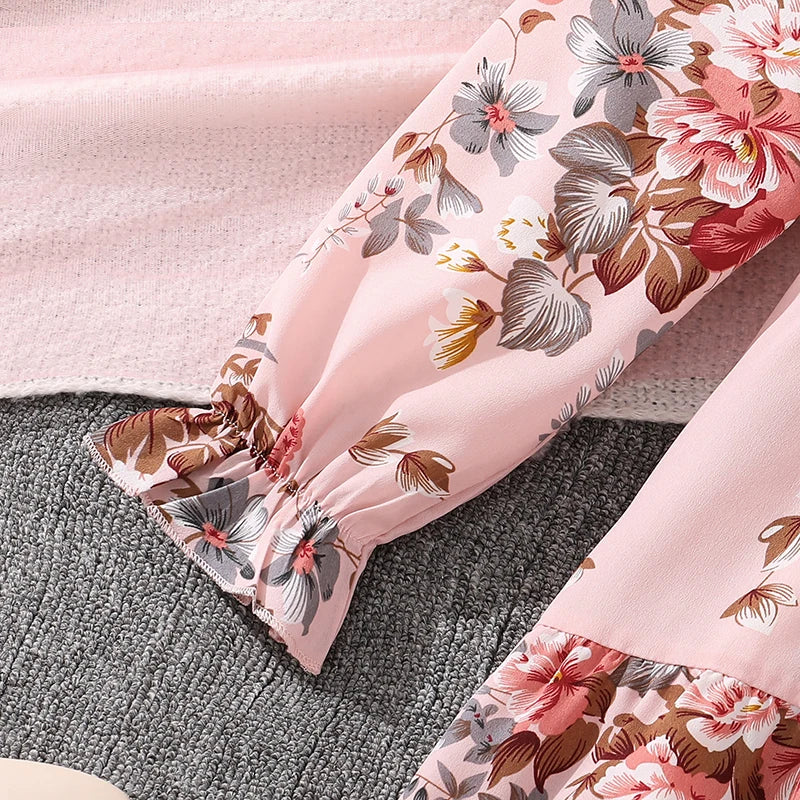 Kids Casual Dress for Girls 2026 New Spring Autumn Teenager Full Printing Long-Sleeved Dress Princess Dress Kids Daily Clothes by DERILUJA LLC