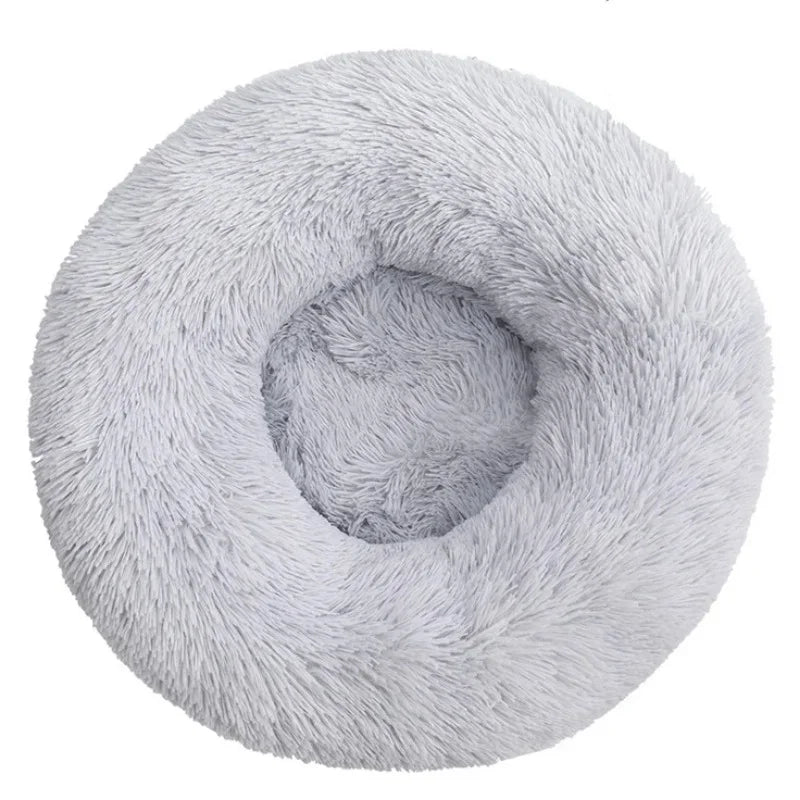 40-90cm Round Pet Bed for Large Dog Bed Super Soft Cat Bed Long Plush Dog House for Medium Dog House Winter Warm Sleeping by Badon Shop LLC