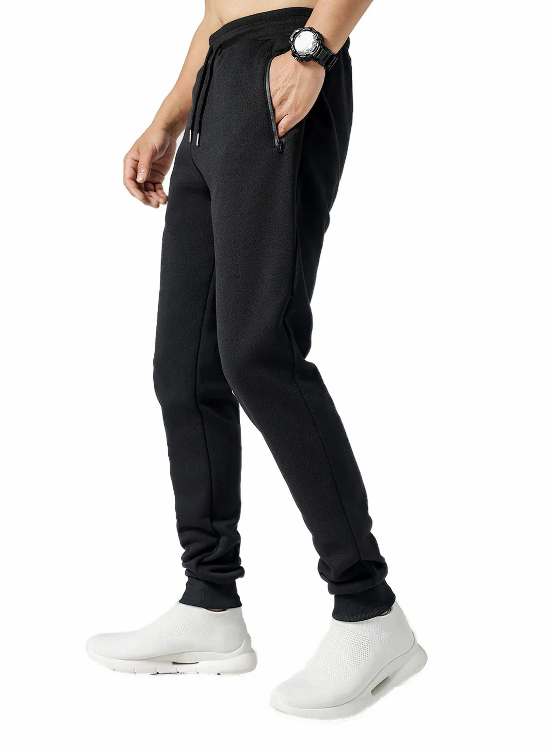 new Sweatpants Streetwear Trousers Men Pants Solid color Drawstring Zipper Pockets Cargo Pants Men Overalls Running pants by DERILUJA LLC