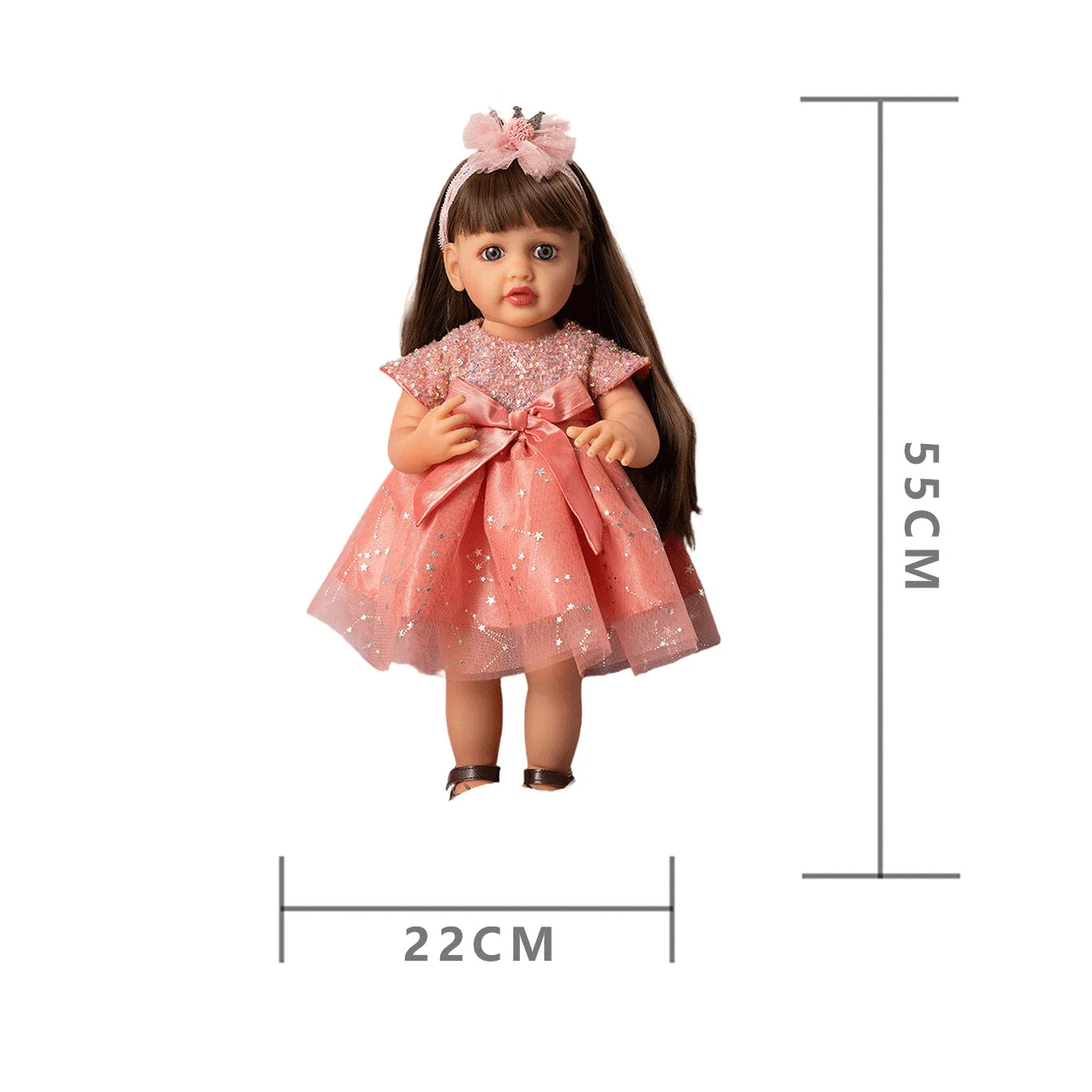 Doll Clothes Reborn Baby Dolls Clothes Dress For 55cm Reborn Doll DIY Handmade Princess Dress Dolls Accessories Kid Toy Gifts by DERILUJA LLC