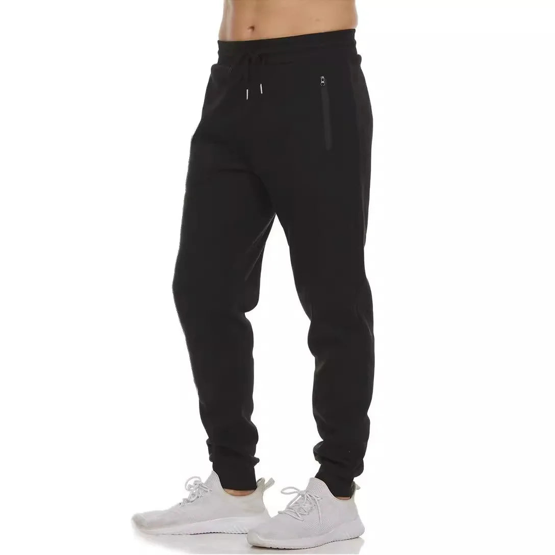 new Sweatpants Streetwear Trousers Men Pants Solid color Drawstring Zipper Pockets Cargo Pants Men Overalls Running pants by DERILUJA LLC