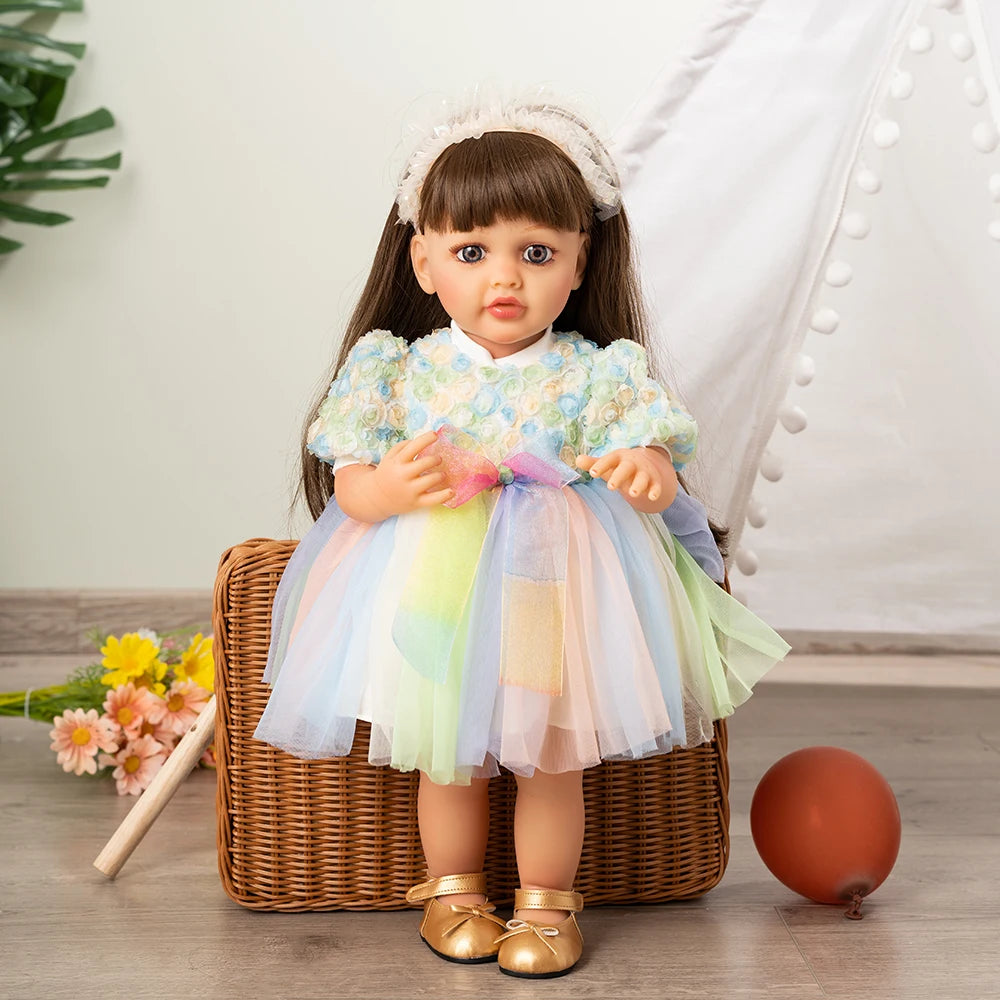 Doll Clothes Reborn Baby Dolls Clothes Dress For 55cm Reborn Doll DIY Handmade Princess Dress Dolls Accessories Kid Toy Gifts by DERILUJA LLC