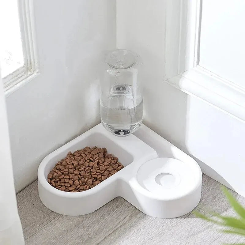 Automatic Drinking Love Pet Bowl Moisture-proof Cat Bowl Dog Basin Dual-use Multi-functional Drinking And Feeding by DERILUJA LLC