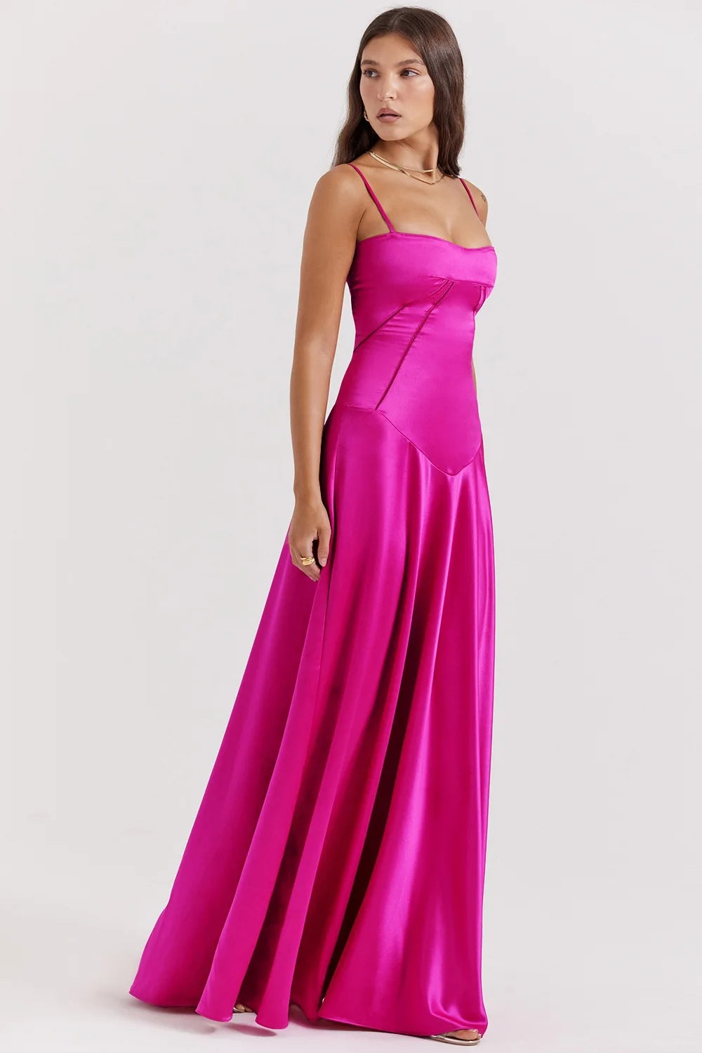 Women's new sexy slip dress slim backless dress long evening dress for women by DERILUJA LLC