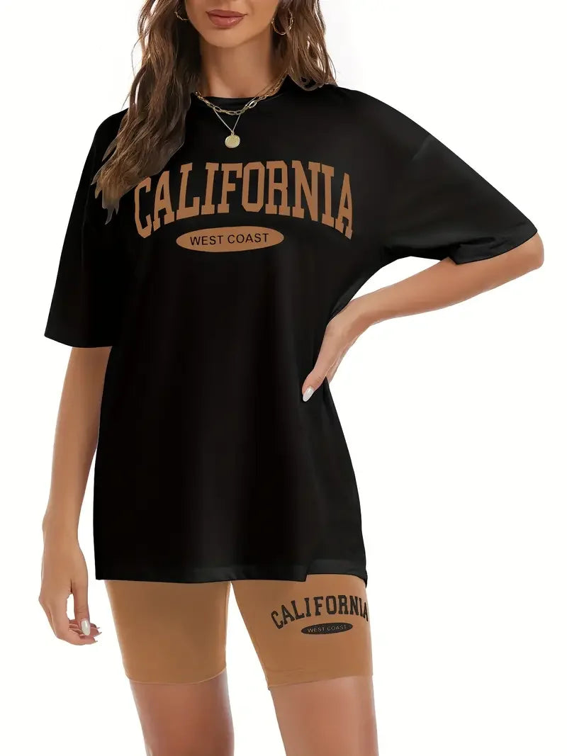Califonia West Coast Printed T Shirt Women Cotton Loose Womens Tee Shirt Breathable Trend Tops Be Durable Female 2026 by DERILUJA LLC