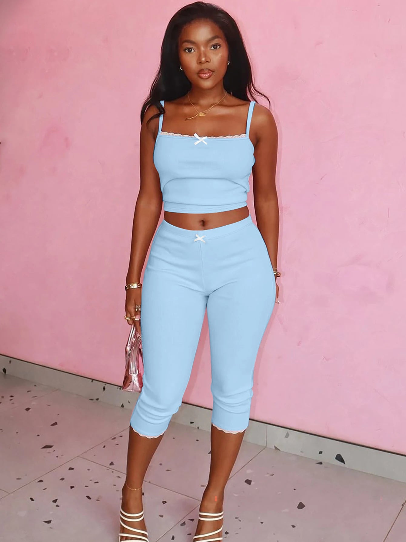 Casual 2 Pcs Sets  Summer Women Outfits Streetwear Sport