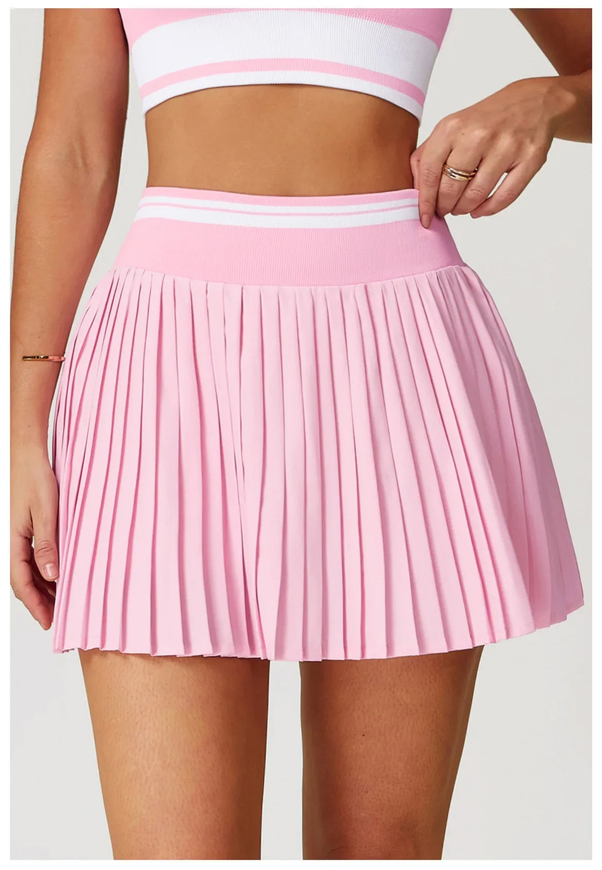 Summer Anti-Glare Tennis Skirts A-line Pleated Yoga Shorts Skirts Women High Waist Sports Fitness Skirt Gym Workout Sportswear by DERILUJA LLC