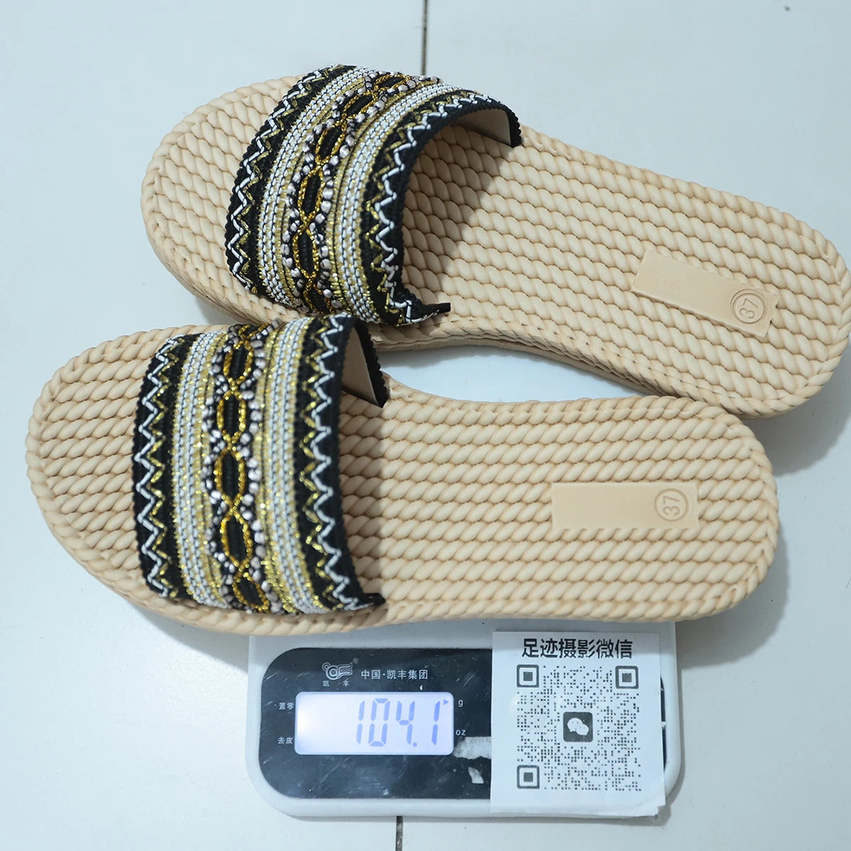 2026 New Summer Women Slippers Beach Fashion Sandals Ethnic Style Round Toe Casual Comfortable Flat Slippers Women Big Size 43 by DERILUJA LLC