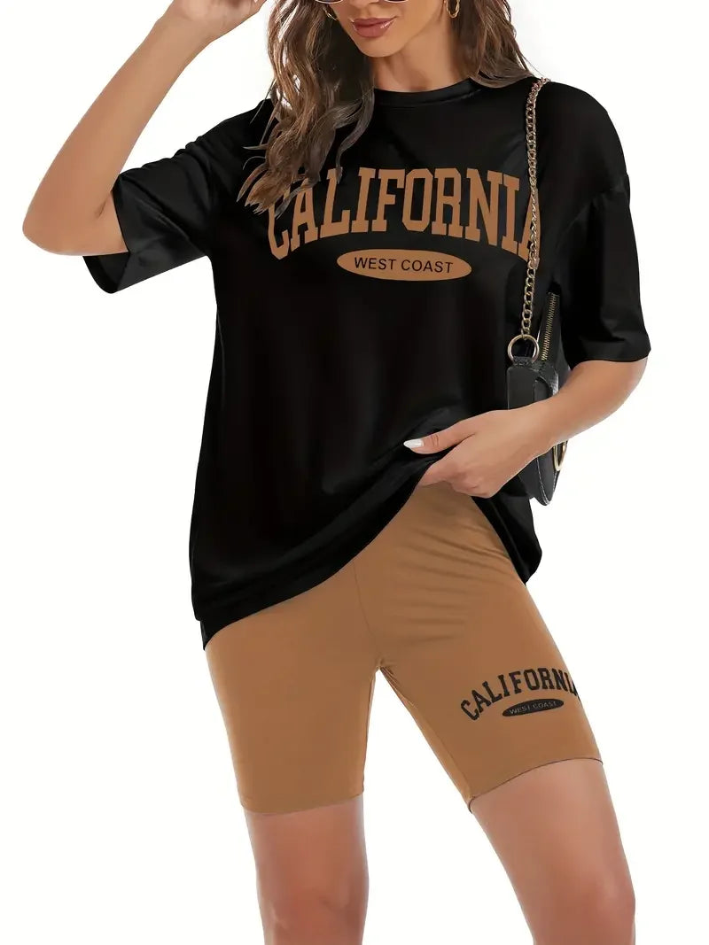 Califonia West Coast Printed T Shirt Women Cotton Loose Womens Tee Shirt Breathable Trend Tops Be Durable Female 2026 by DERILUJA LLC