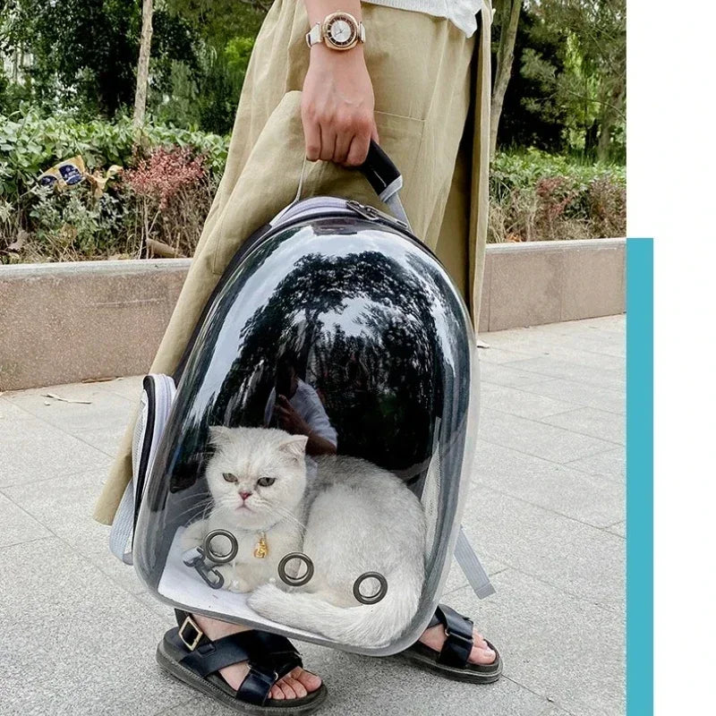 Pet Cat Carrying Bag Space Pet Backpacks Breathable Portable Transparent Backpack Puppy Dog Transport Carrier Space Capsule Bags by Badon Shop LLC