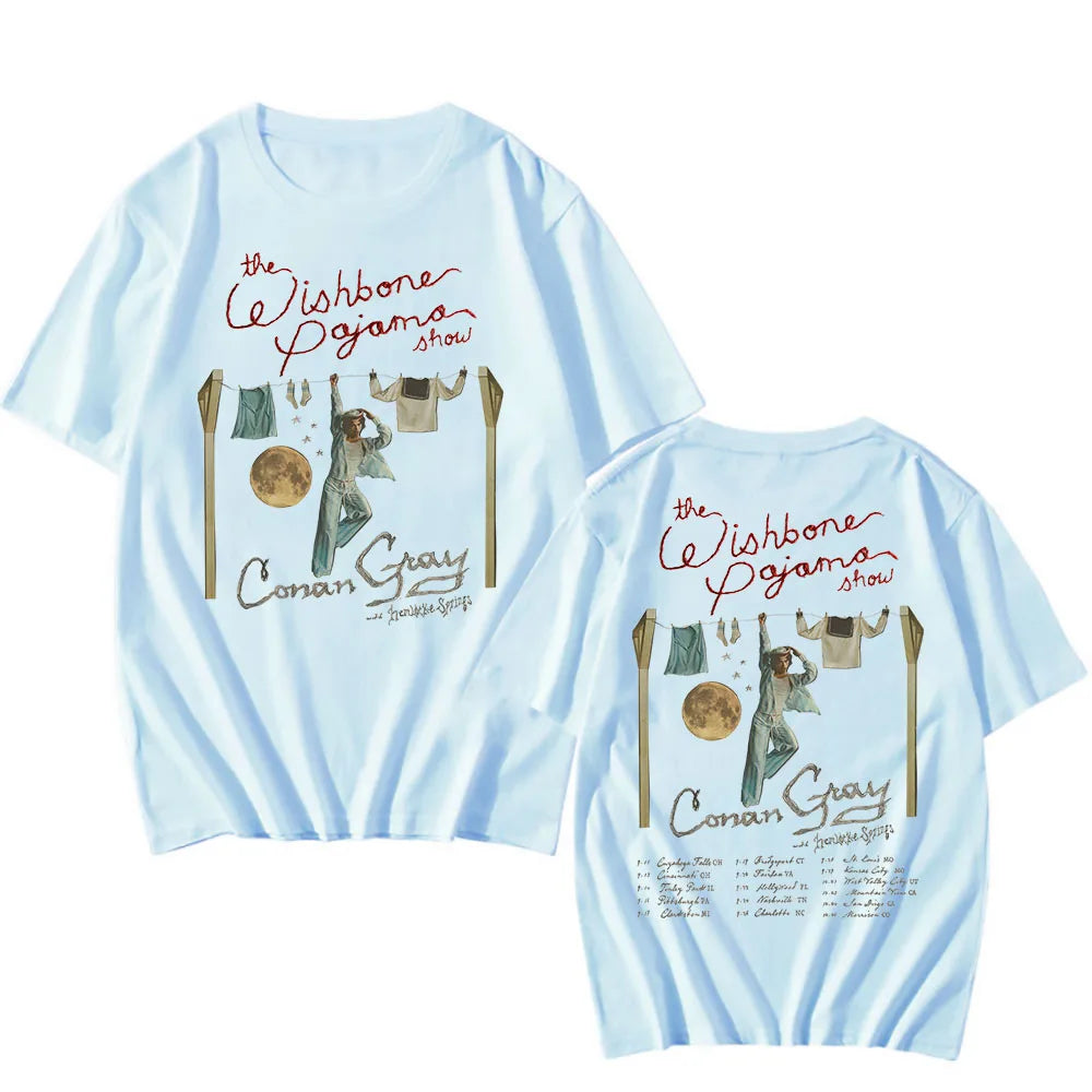 Conan Gray The Wishbone Pajama Show Tour T-shirt 2026 NEW Album Printing Tshirts Cotton Summer Men Women T Shirt Streetwear Male by DERILUJA LLC