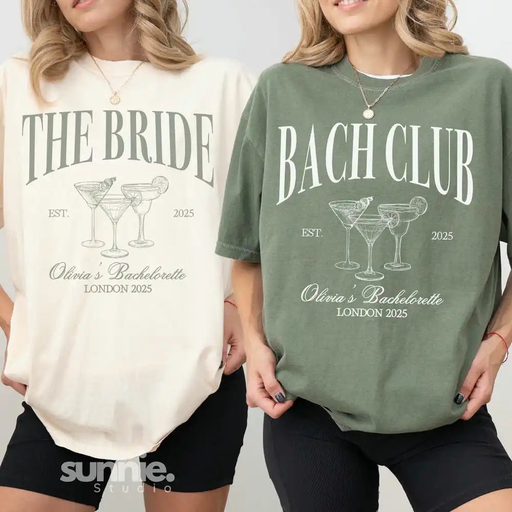 The Bach Club Hen Do T Shirt Hen Party Cocktail Shirt Bachelorette Funny Comfort Shirts Cotton Y2K Top Daily Trendy Streetwear 2026 by DERILUJA LLC
