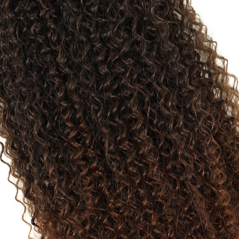 Synthetic Ponytail 24inch Kinky Curly Ponytail Drawstring Chip-In Hair Extension Organic Overhead Ponytail For Women by DERILUJA LLC