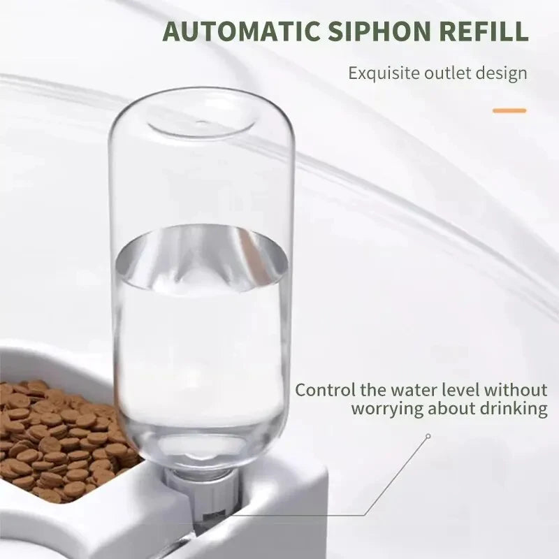 Automatic Drinking Love Pet Bowl Moisture-proof Cat Bowl Dog Basin Dual-use Multi-functional Drinking And Feeding by DERILUJA LLC