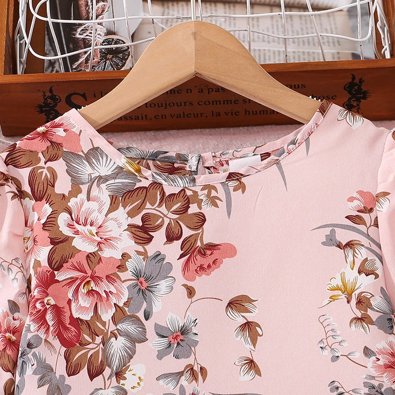 Kids Casual Dress for Girls 2026 New Spring Autumn Teenager Full Printing Long-Sleeved Dress Princess Dress Kids Daily Clothes by DERILUJA LLC