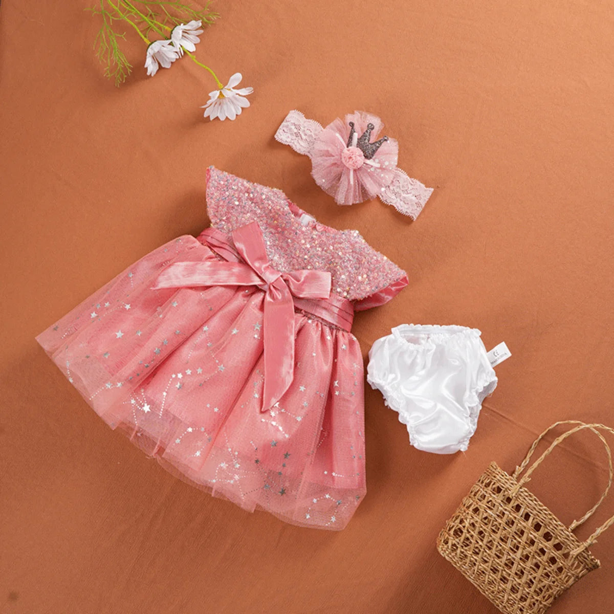 Doll Clothes Reborn Baby Dolls Clothes Dress For 55cm Reborn Doll DIY Handmade Princess Dress Dolls Accessories Kid Toy Gifts by DERILUJA LLC