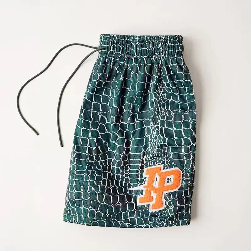 Mens Clothing IP Trend Casual Shorts Summer Fitness Sports Mesh Breathable Quick Dry Short Pants Man Beach Basketball Sweatpants by DERILUJA LLC