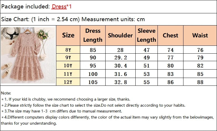 Kids Casual Dress for Girls 2026 New Spring Autumn Teenager Full Printing Long-Sleeved Dress Princess Dress Kids Daily Clothes by DERILUJA LLC