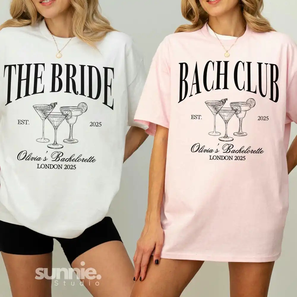 The Bach Club Hen Do T Shirt Hen Party Cocktail Shirt Bachelorette Funny Comfort Shirts Cotton Y2K Top Daily Trendy Streetwear 2026 by DERILUJA LLC