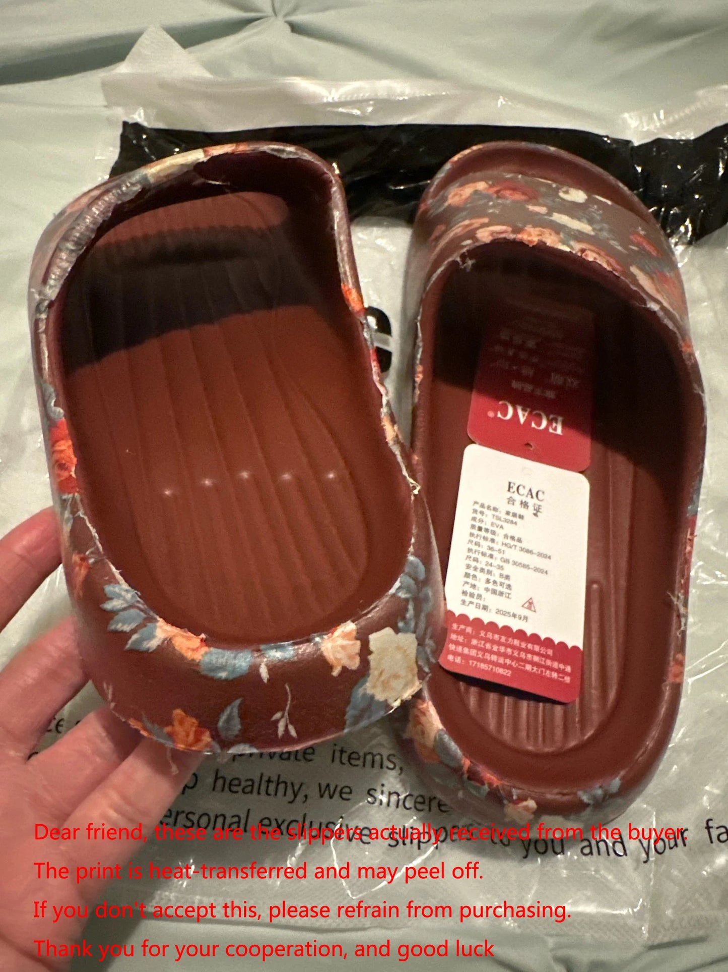 House Cloud Slippers Women Floral Slide Sandals Plus Size Soft Beach Shoes Flat Summer Indoor Outdoor Footwear Eva Home Men by DERILUJA LLC