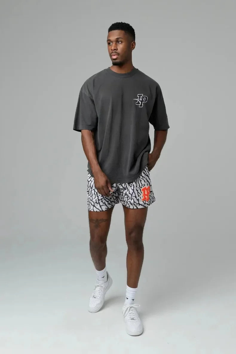 Mens Clothing IP Trend Casual Shorts Summer Fitness Sports Mesh Breathable Quick Dry Short Pants Man Beach Basketball Sweatpants by DERILUJA LLC