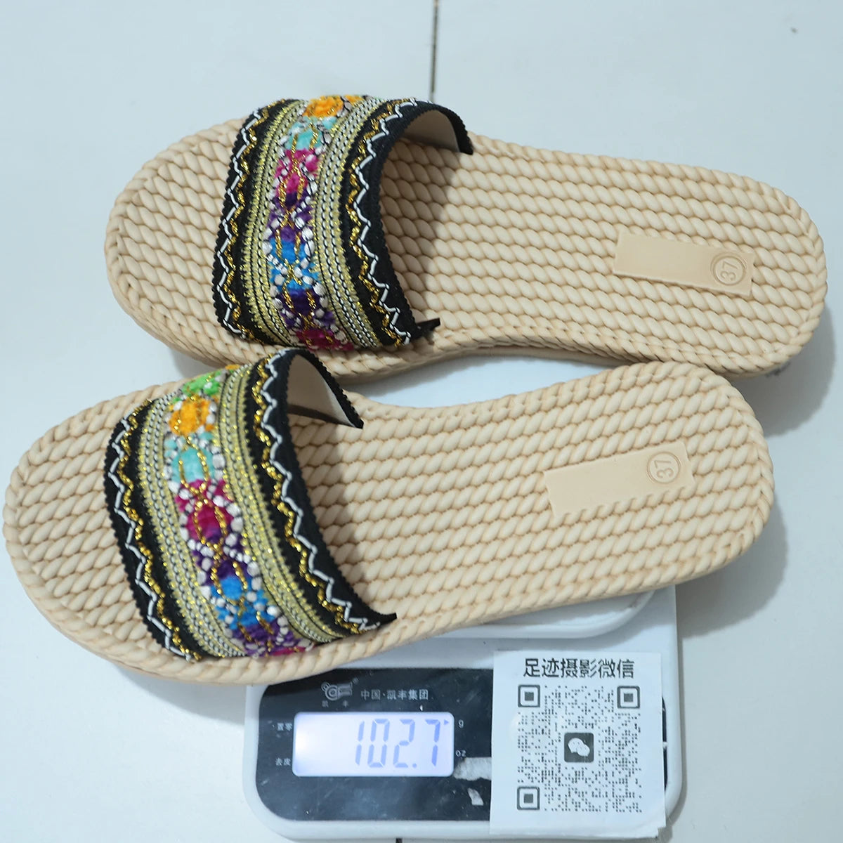 2026 New Summer Women Slippers Beach Fashion Sandals Ethnic Style Round Toe Casual Comfortable Flat Slippers Women Big Size 43 by DERILUJA LLC