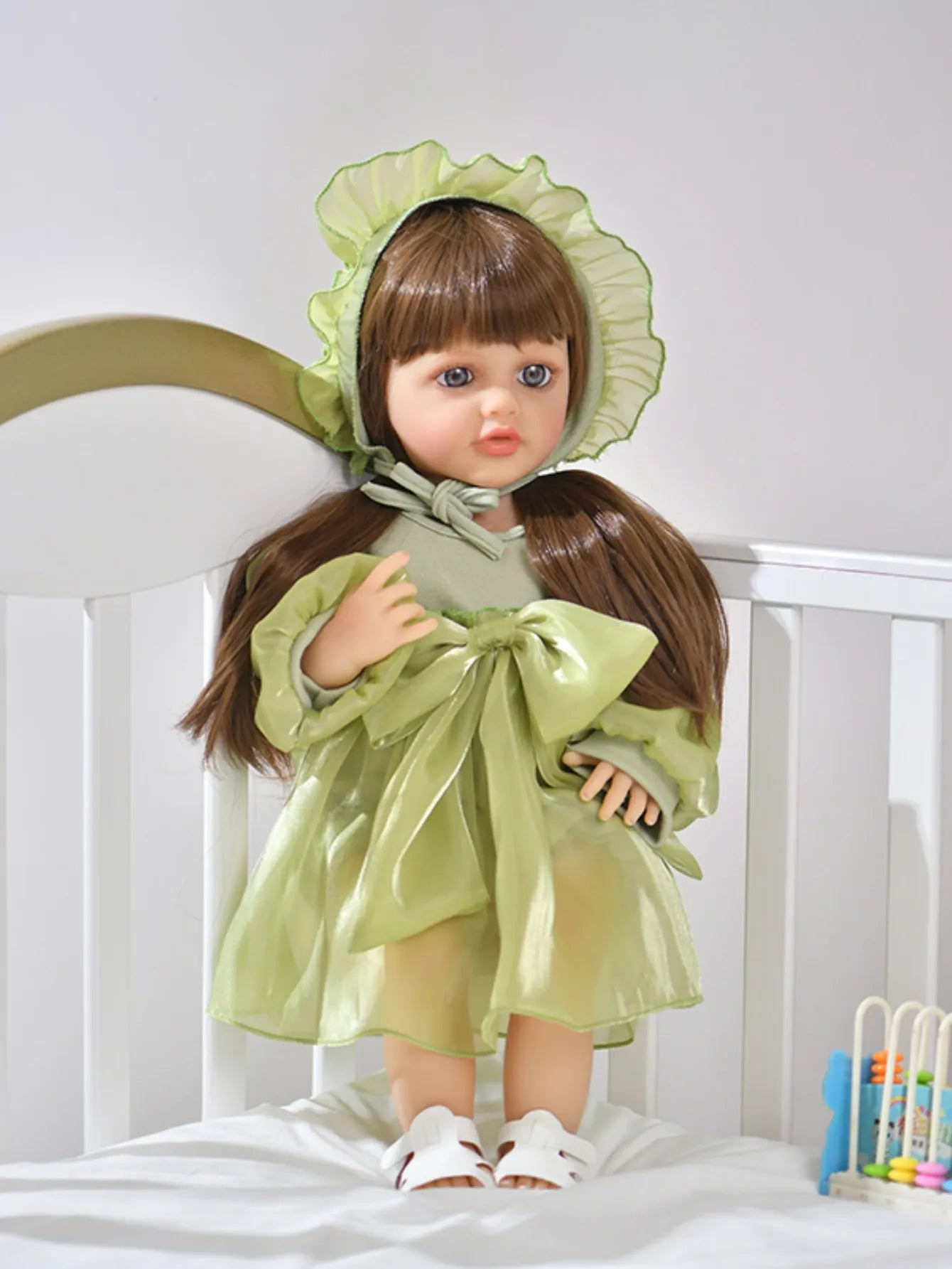 Doll Clothes Reborn Baby Dolls Clothes Dress For 55cm Reborn Doll DIY Handmade Princess Dress Dolls Accessories Kid Toy Gifts by DERILUJA LLC