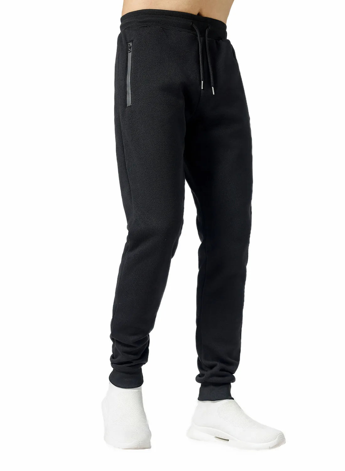 new Sweatpants Streetwear Trousers Men Pants Solid color Drawstring Zipper Pockets Cargo Pants Men Overalls Running pants by DERILUJA LLC