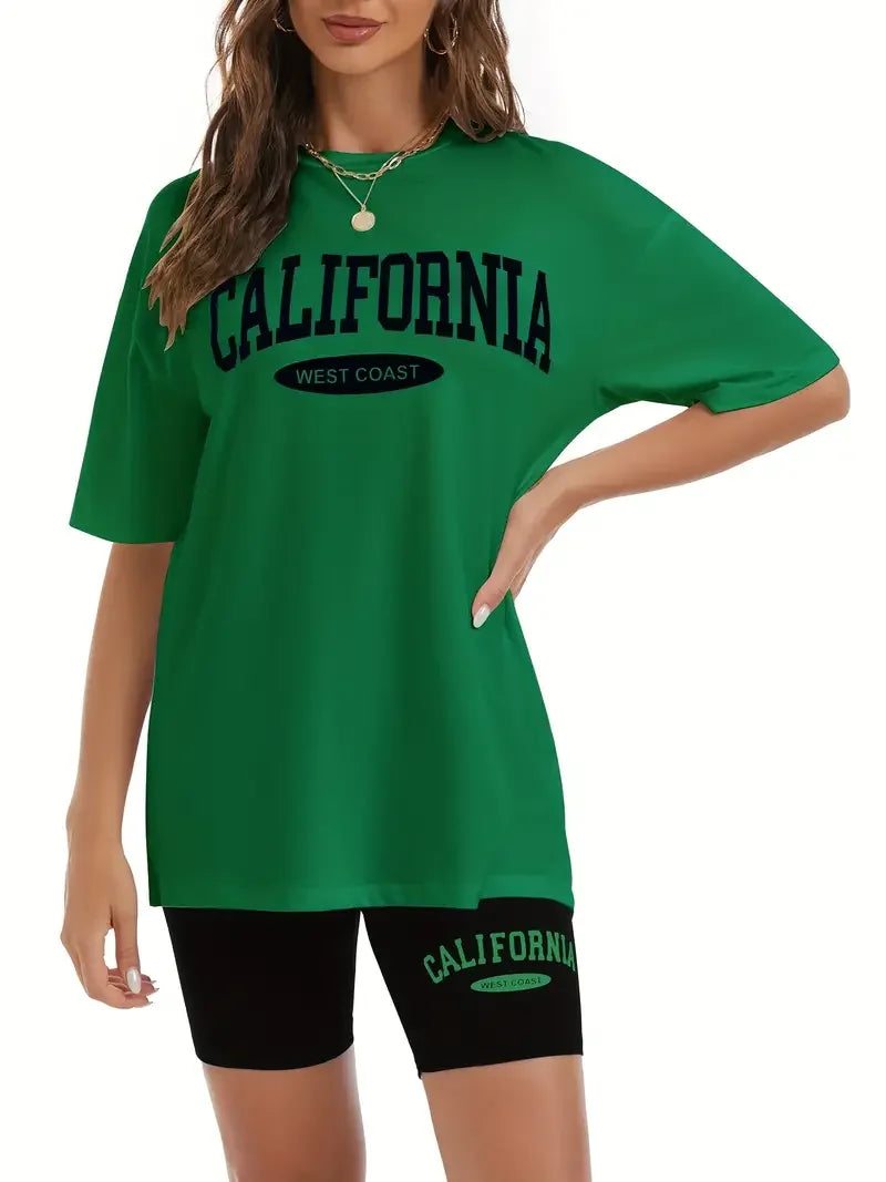 Califonia West Coast Printed T Shirt Women Cotton Loose Womens Tee Shirt Breathable Trend Tops Be Durable Female 2026 by DERILUJA LLC